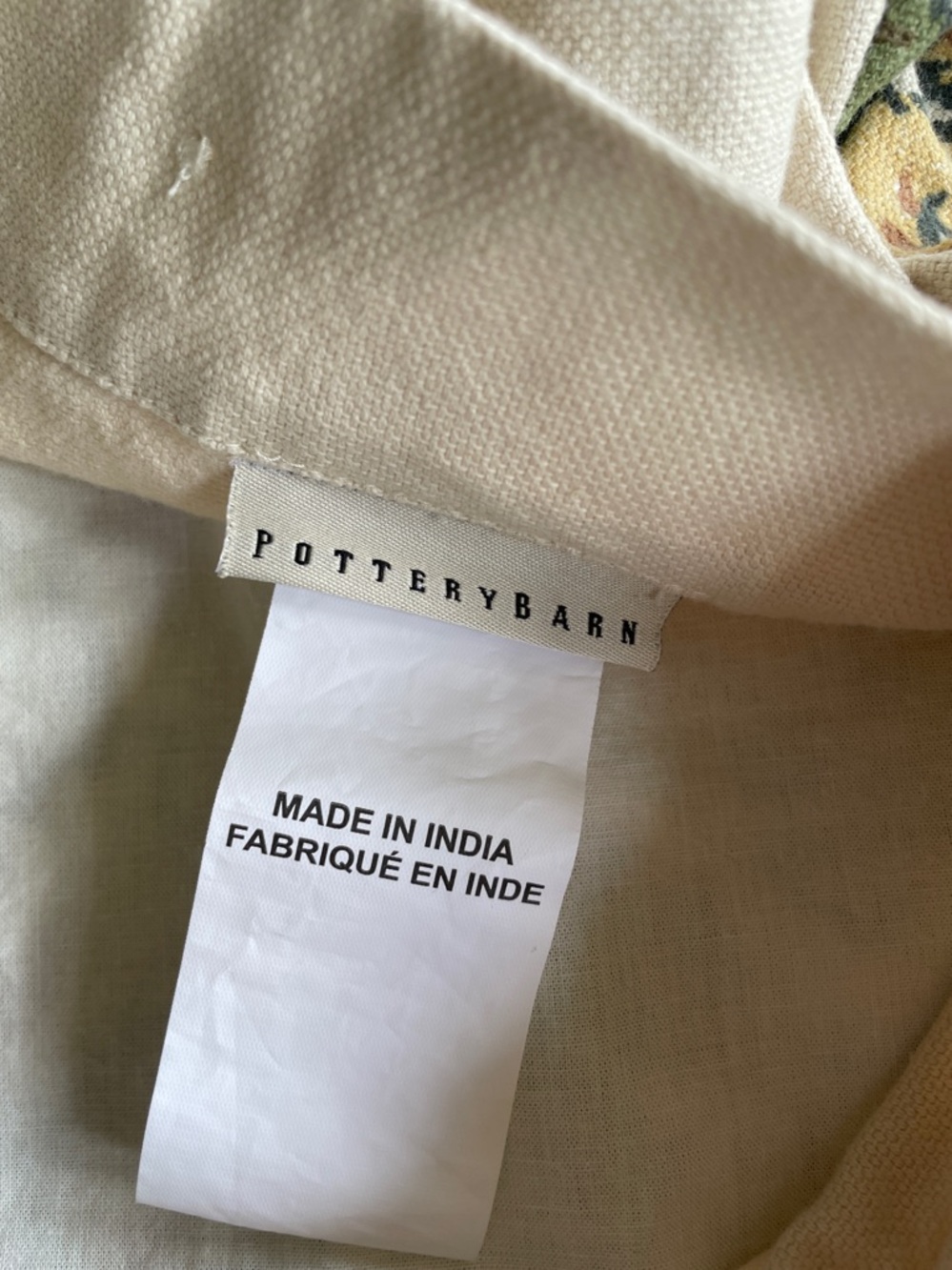 Pottery Barn 2x Crewel cushion covers cotton 20 x 20” pillows set of 2 - Picture 4 of 5